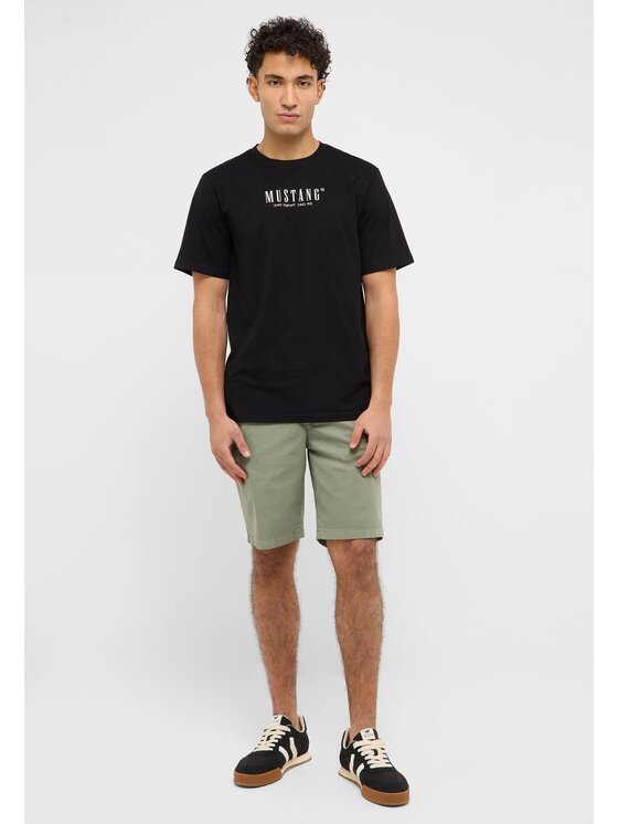 Mustang Mustang Pantaloncini di tessuto Portland Shorts Verde Slim Fit