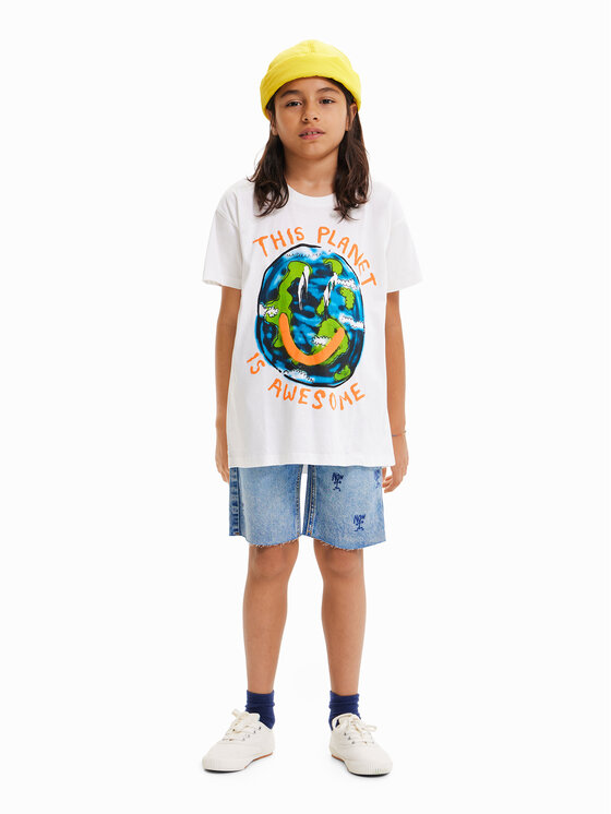 Desigual Desigual T-Shirt 23SBTK09 Kolorowy Regular Fit