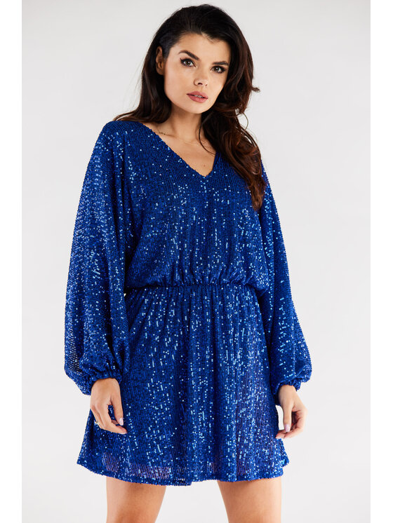 Awama Awama Abito da sera A485 Blu Basic Fit