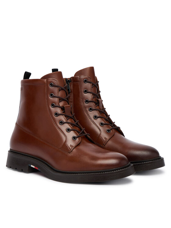 Tommy Hilfiger Tommy Hilfiger Saapad Corporate Casual Lth Boot FM0FM06174 Pruun