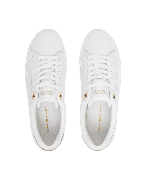Tommy Hilfiger Tommy Hilfiger Sneakersy Th Foxing Platform Leather FW0FW09018 Bílá