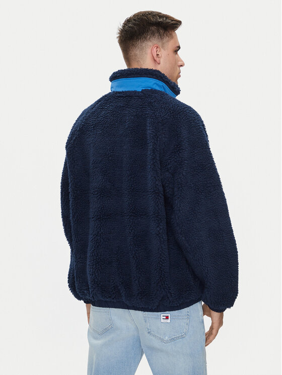 Tommy Jeans Tommy Jeans Prijelazna jakna Teddy DM0DM18906 Tamnoplava Relaxed Fit