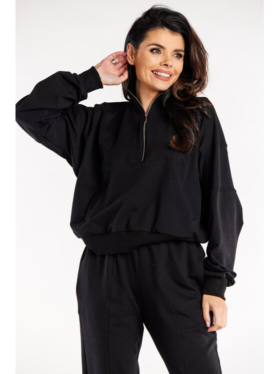 Infinite You Infinite You Felpa M316 Nero Basic Fit