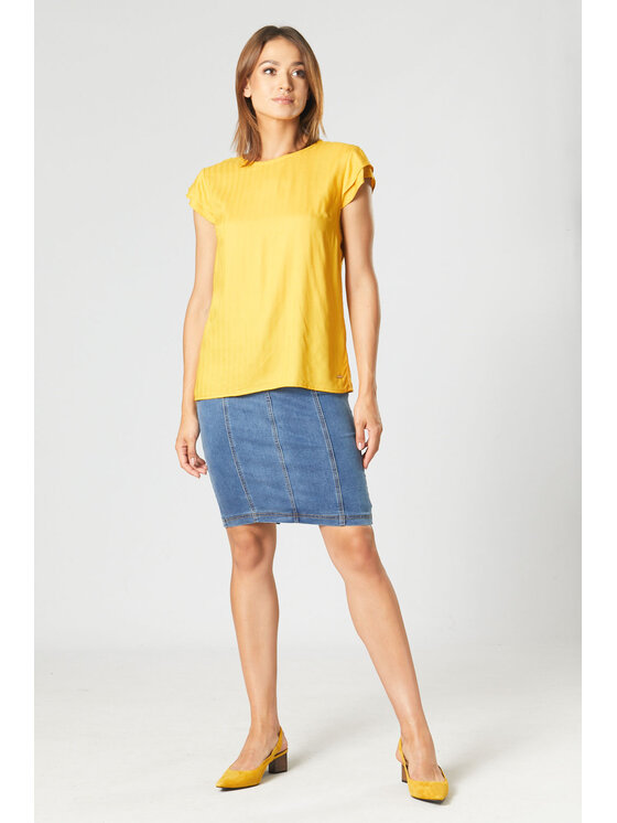 QUIOSQUE QUIOSQUE Blúzka QUIOSQUE 2LI002342 Žltá Regular Fit