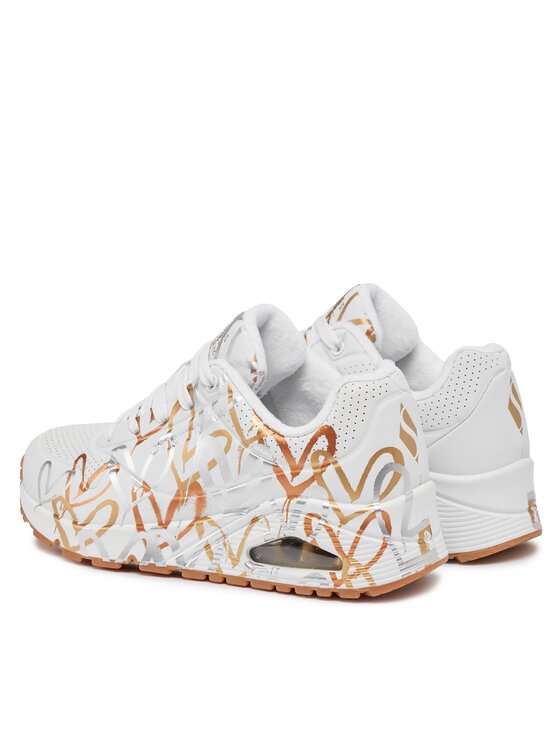 Skechers Skechers Sneakersy Uno Metallic Love 155523/WTGD Biały
