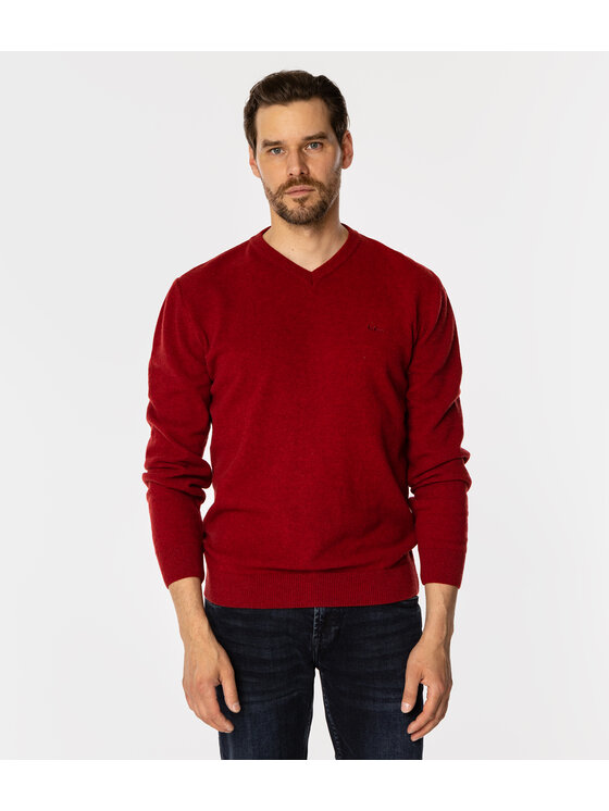 Lee Cooper Lee Cooper Sweter LENI Czerwony Regular Fit