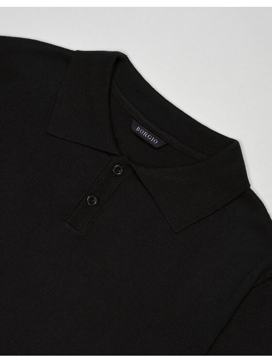 Borgio Borgio Polo dogliani Czarny Slim Fit