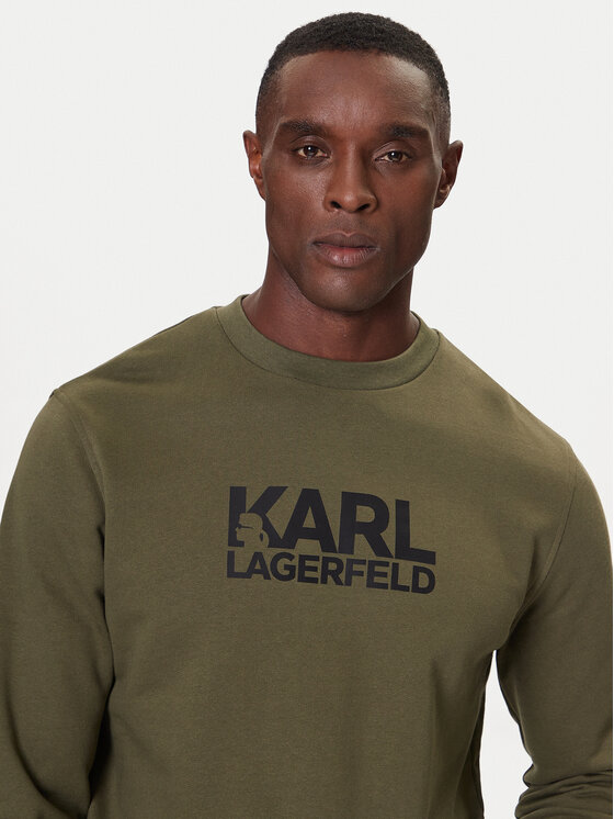 KARL LAGERFELD KARL LAGERFELD Majica dugih rukava 705091 554917 Zelena Regular Fit