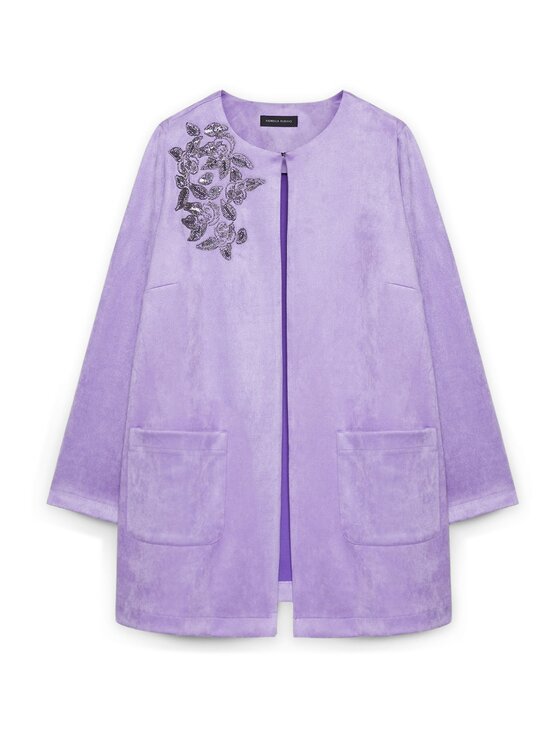 Fiorella Rubino Fiorella Rubino Cappotto invernale F416L000053N009 Viola A-Line Fit