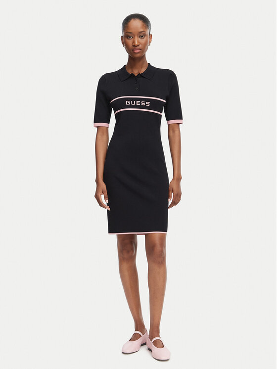 Guess Guess Každodenné šaty G6YK40 Z1082 Čierna Slim Fit