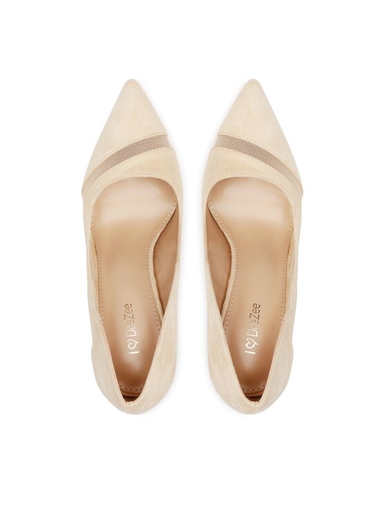 DeeZee DeeZee Pantofi cu toc subțire KL-92831-61A Bej