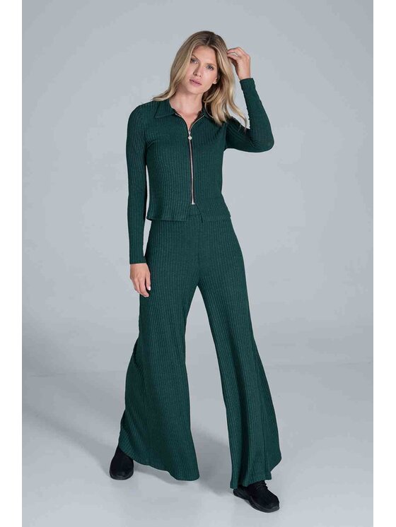 FIGL FIGL Bluza M823 Zielony Regular Fit