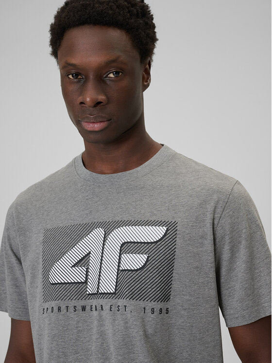 4F 4F T-Shirt COMMERCIAL 12 Szary Regular Fit