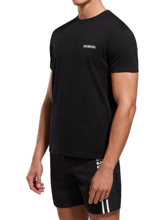 Bikkembergs Bikkembergs T-shirt T shirt - Bikkembergs - vertical stripes Nero Regular Fit