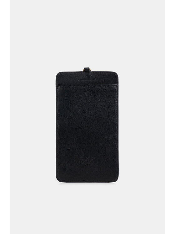 PINKO PINKO Etui na telefon Phone Folder Vitello Morbido Czarny