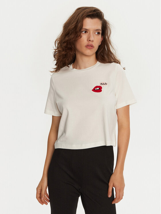 Vero Moda Vero Moda Majica Elena 10326789 Bela Boxy Fit