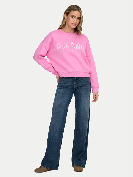 ONLY ONLY Суитшърт 15254183 Розов Loose Fit
