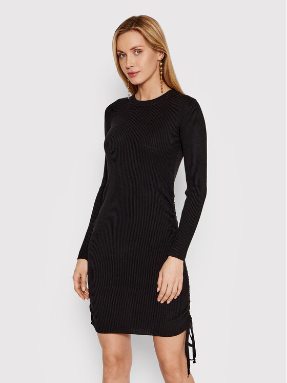 Vestito di maglia Isabella 14883 Nero Slim Fit