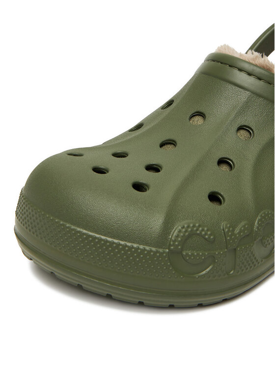 Crocs Crocs Παντόφλες C-BAYA LINED CLOG 205969-3TC Πράσινο