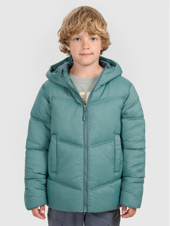 4F 4F Kurtka puchowa OUTERWEAR Khaki Regular Fit