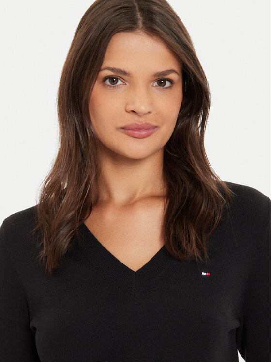 Tommy Hilfiger Tommy Hilfiger Πουλόβερ WW0WW40098 Μαύρο Regular Fit