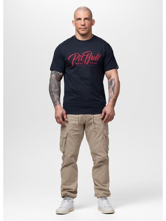 PITBULL PITBULL T-Shirt EL JEFFE Granatowy Regular Fit