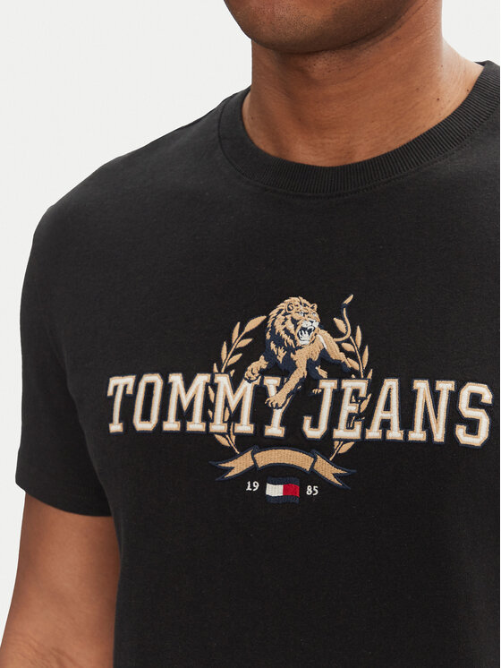 Tommy Jeans Tommy Jeans T-shirt Varsity DM0DM20818 Crna Regular Fit