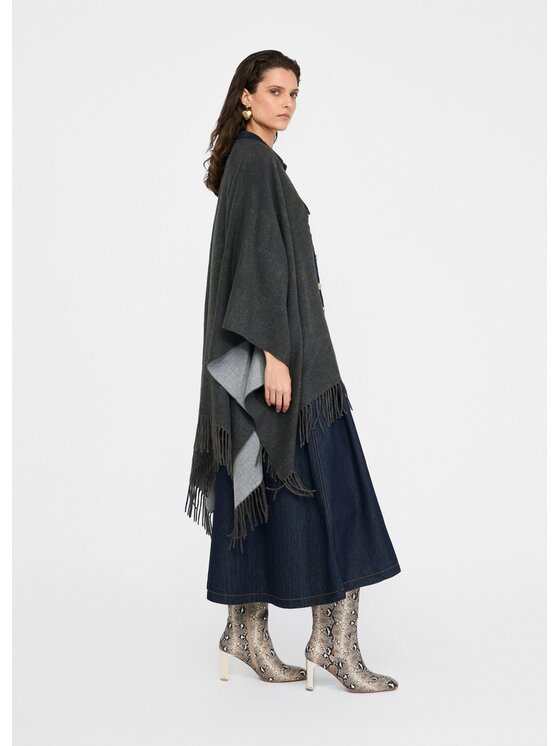 Liu Jo Liu Jo Poncho 2F5034T030071502 Grigio Regular Fit
