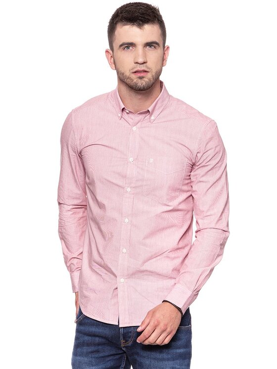 Wrangler Wrangler Camicia 1PKT BUTTON DOWN Rosa Slim Fit