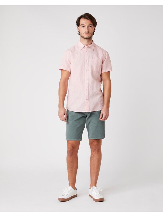 Wrangler Wrangler Camicia SS 1PKT SHIRT Rosa Regular Fit