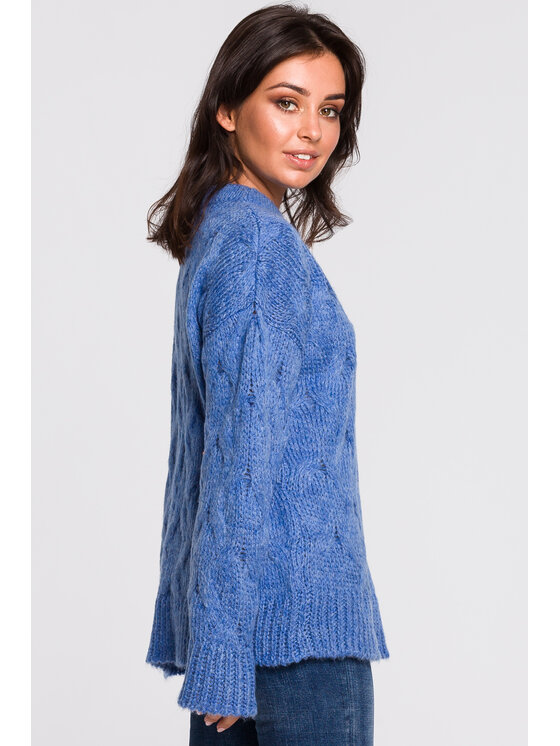 BeWear BeWear Sveter bk038 Modrá Comfortable Fit