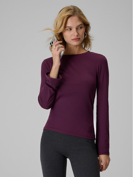 4F 4F Bluzka SPORT OFFICE Fioletowy Slim Fit