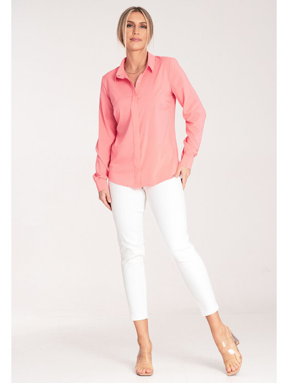 FIGL FIGL Koszula M1068 Koralowy Regular Fit