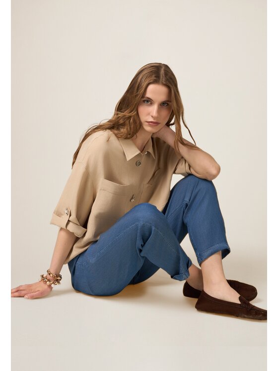 Oltre Oltre Jeans P462J002302N024 Blu Regular Fit