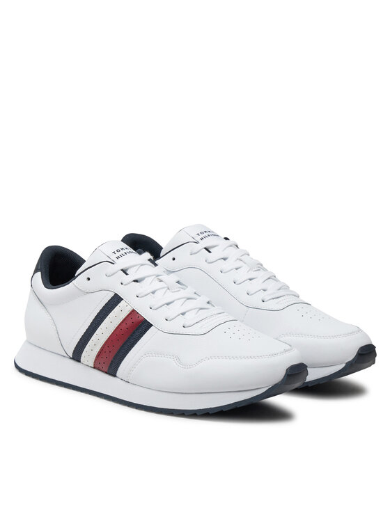 Tommy Hilfiger Tommy Hilfiger Sneakers Runner Evo Lth Mix Ess FM0FM05121 Weiß