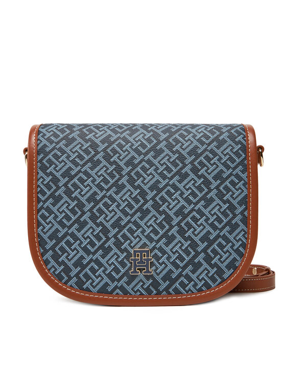 Tommy Hilfiger Tommy Hilfiger Torbica Th Monoplay Leather Saddle Bag AW0AW17414 Tamnoplava