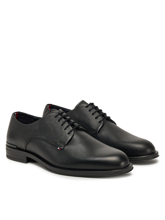 Tommy Hilfiger Tommy Hilfiger Poltopánky Core Hilfiger Leather Shoe FM0FM05375 Čierna
