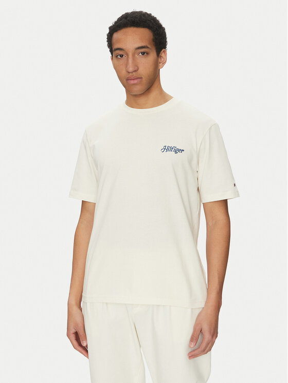 Tommy Hilfiger Tommy Hilfiger Marškinėliai Summer Photo MW0MW38643 Smėlio Regular Fit