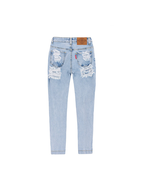 MissDenim MissDenim Spodnie damskie Zip Leg Błękitny Skinny Fit
