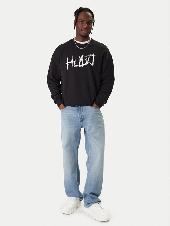 HUGO HUGO Mikina Namenex 50554392 Čierna Regular Fit