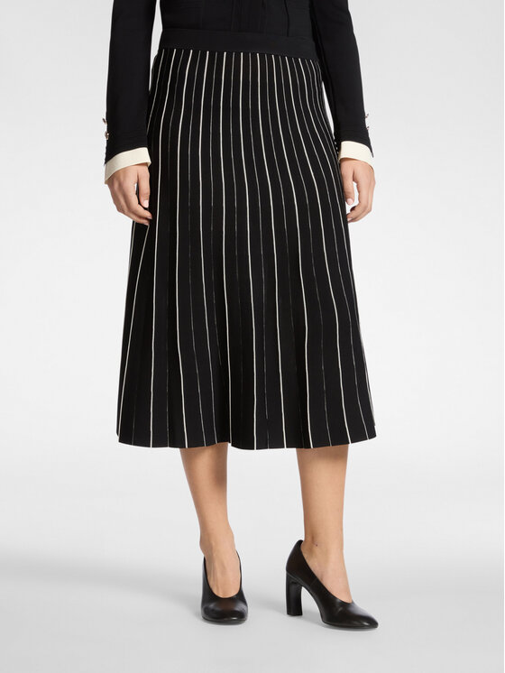 Elena Mirò Elena Mirò Spódnica midi 1627Z000064N0A1 Czarny A-Line Fit