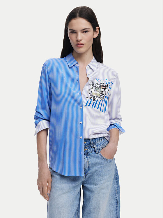 Desigual Desigual Сорочка A Perfect Ride 25SWCW36 Голубий Regular Fit