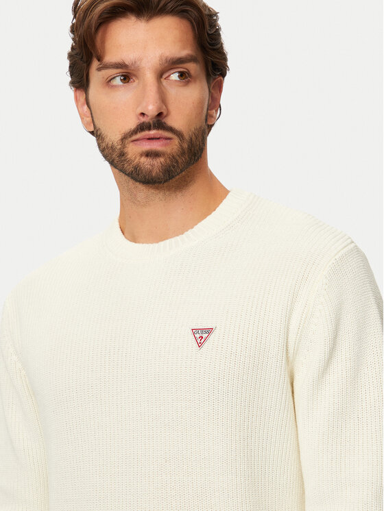 Guess Jeans Guess Jeans Pullover M4BR30 Z3HM1 Écru Regular Fit