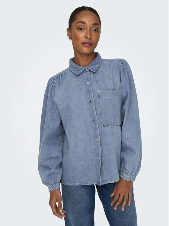 only chemise en jean 15267501 bleu standard fit