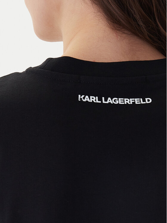 KARL LAGERFELD KARL LAGERFELD Marškinėliai B1W17091 Juoda Regular Fit