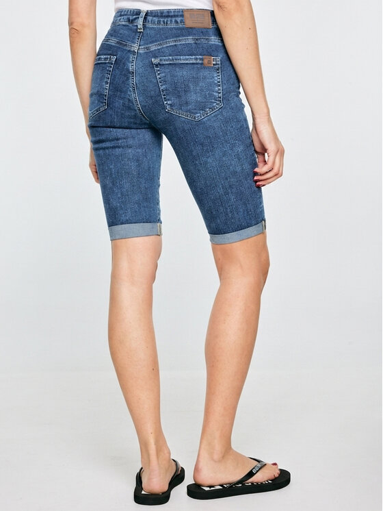 BIG STAR BIG STAR Szorty jeansowe EVITA Niebieski Basic Fit