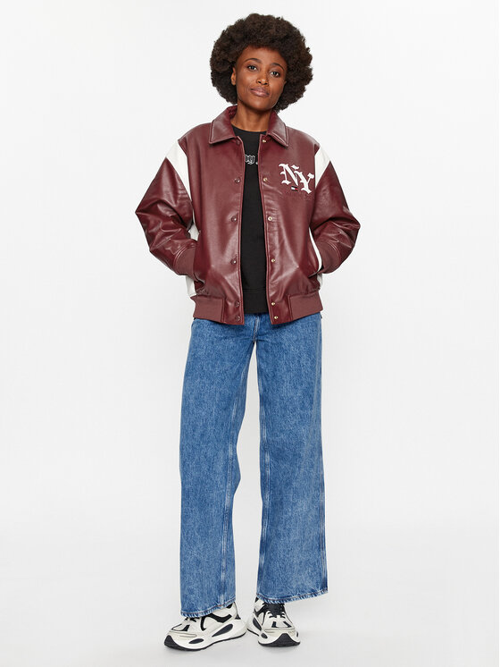 Tommy Jeans Tommy Jeans Giacca in similpelle Grunge DW0DW16588 Rosso Regular Fit