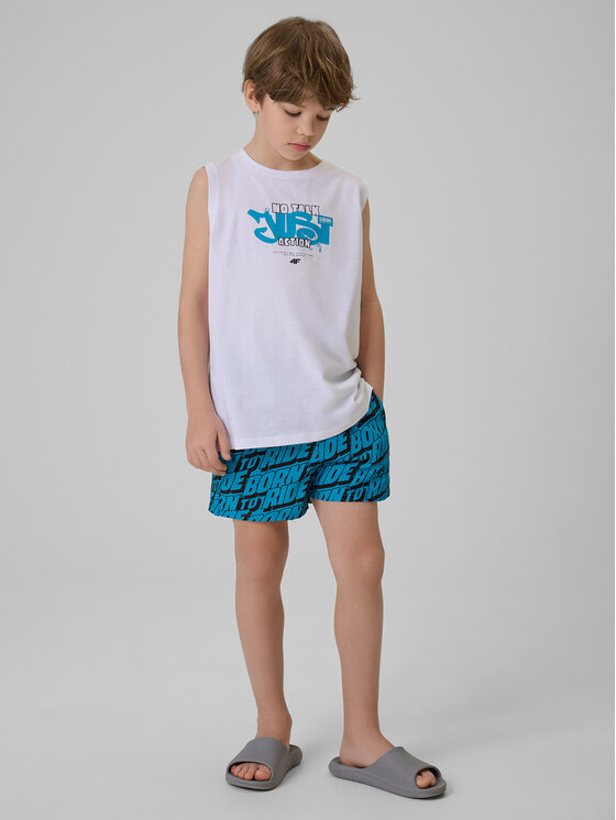 4F 4F Tank top PLAY SEASON Biały Regular Fit