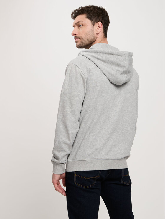 Cross Jeans Cross Jeans Bluza 25453-004 Szary Zipped Hoodie Fit