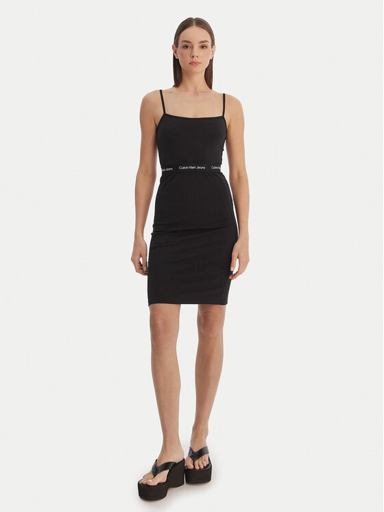 Calvin Klein Calvin Klein Ikdienas kleita LV047F289G Melns Slim Fit